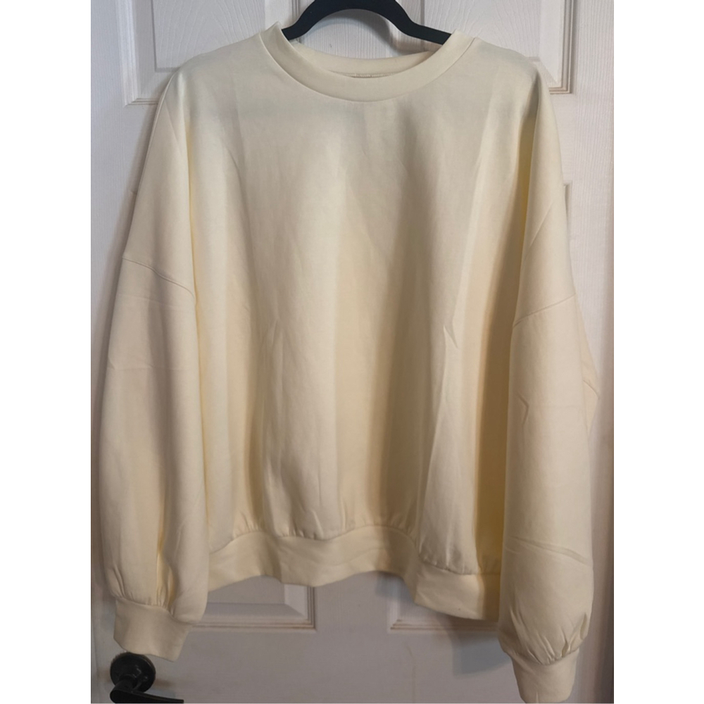 Oversized Women's Bucket List Cream Sweatshirt S